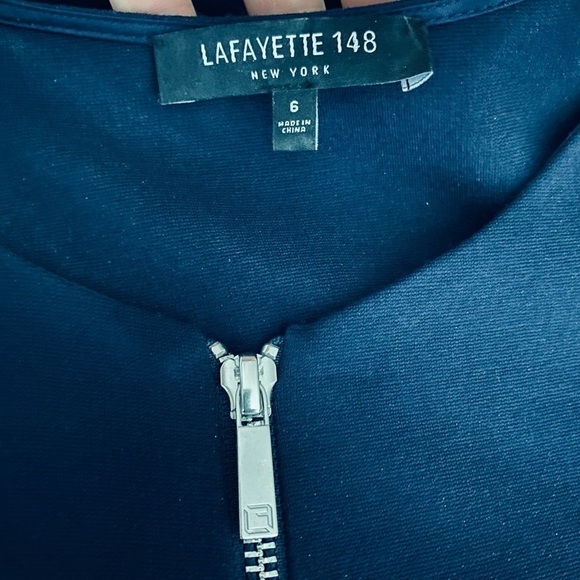 LAFAYETTE 148 NY Sonya Elegant zip front A line Dress Size 6 - Picture 11 of 13